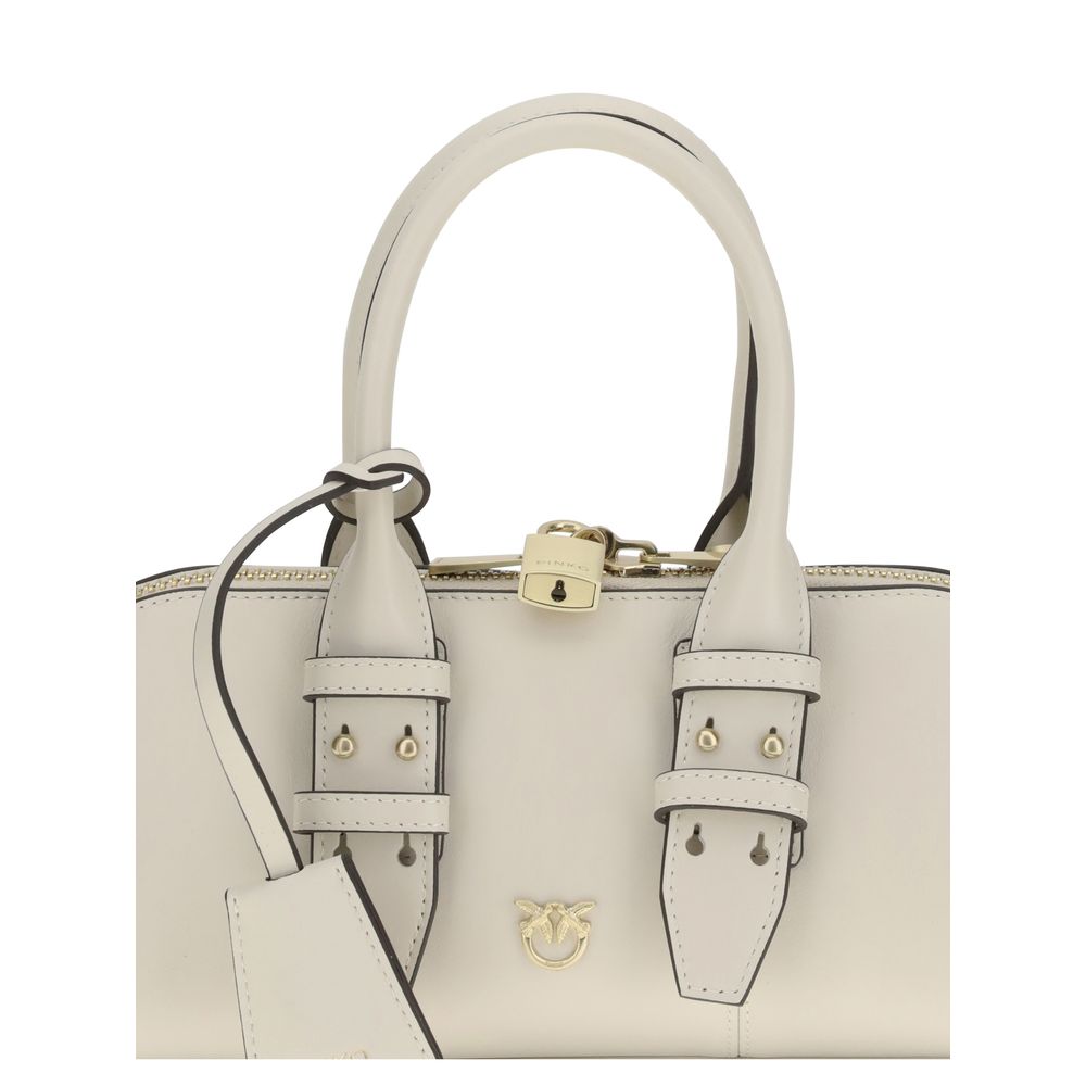 PINKO White  Leather Bos Taurus Handbag