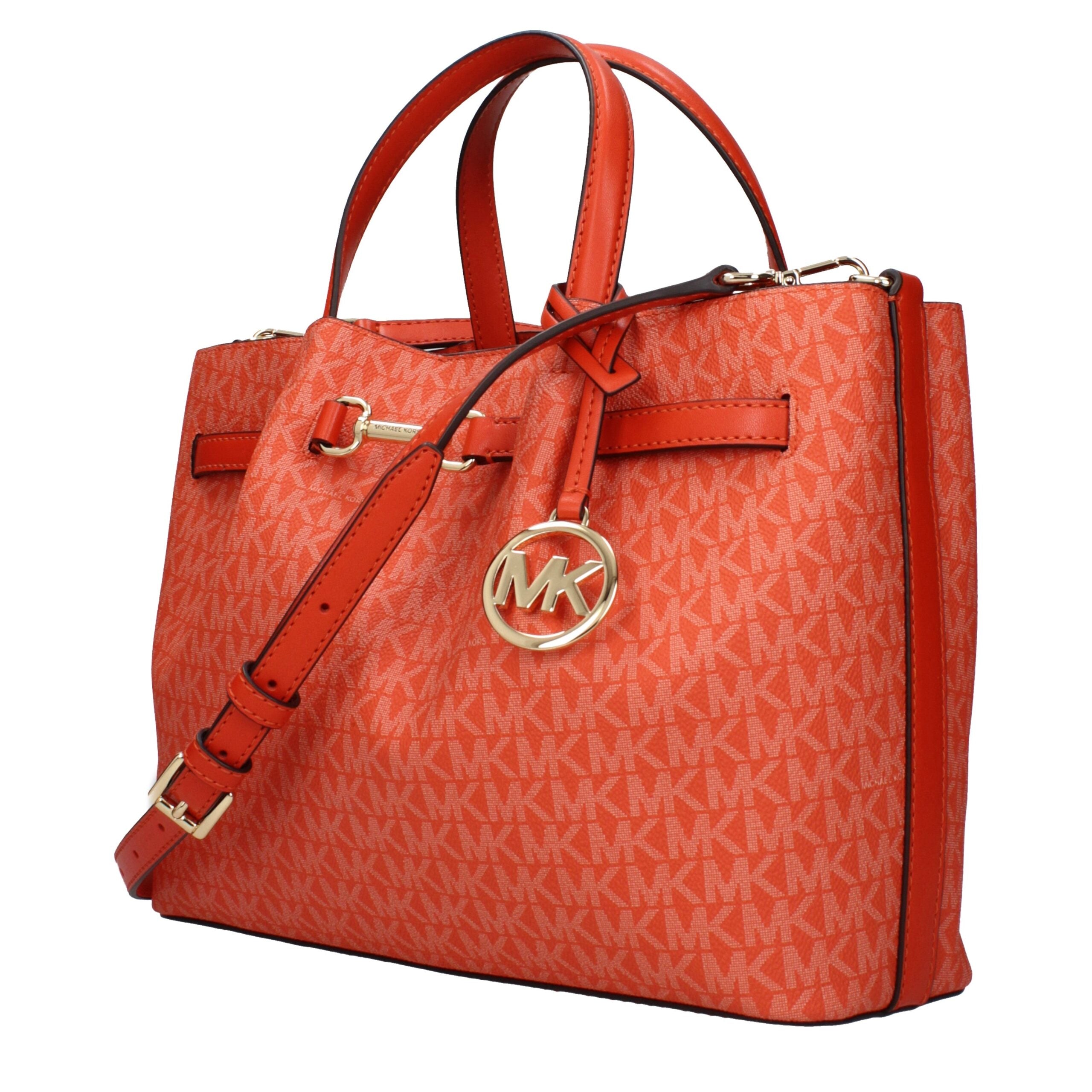 Michael Kors Orange Fabric Handbags
