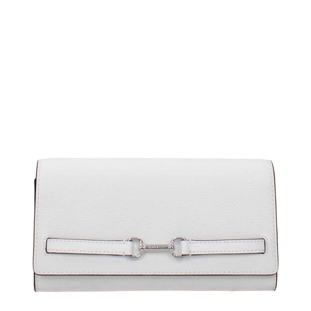 Michael Kors White Leather Clutch Bags