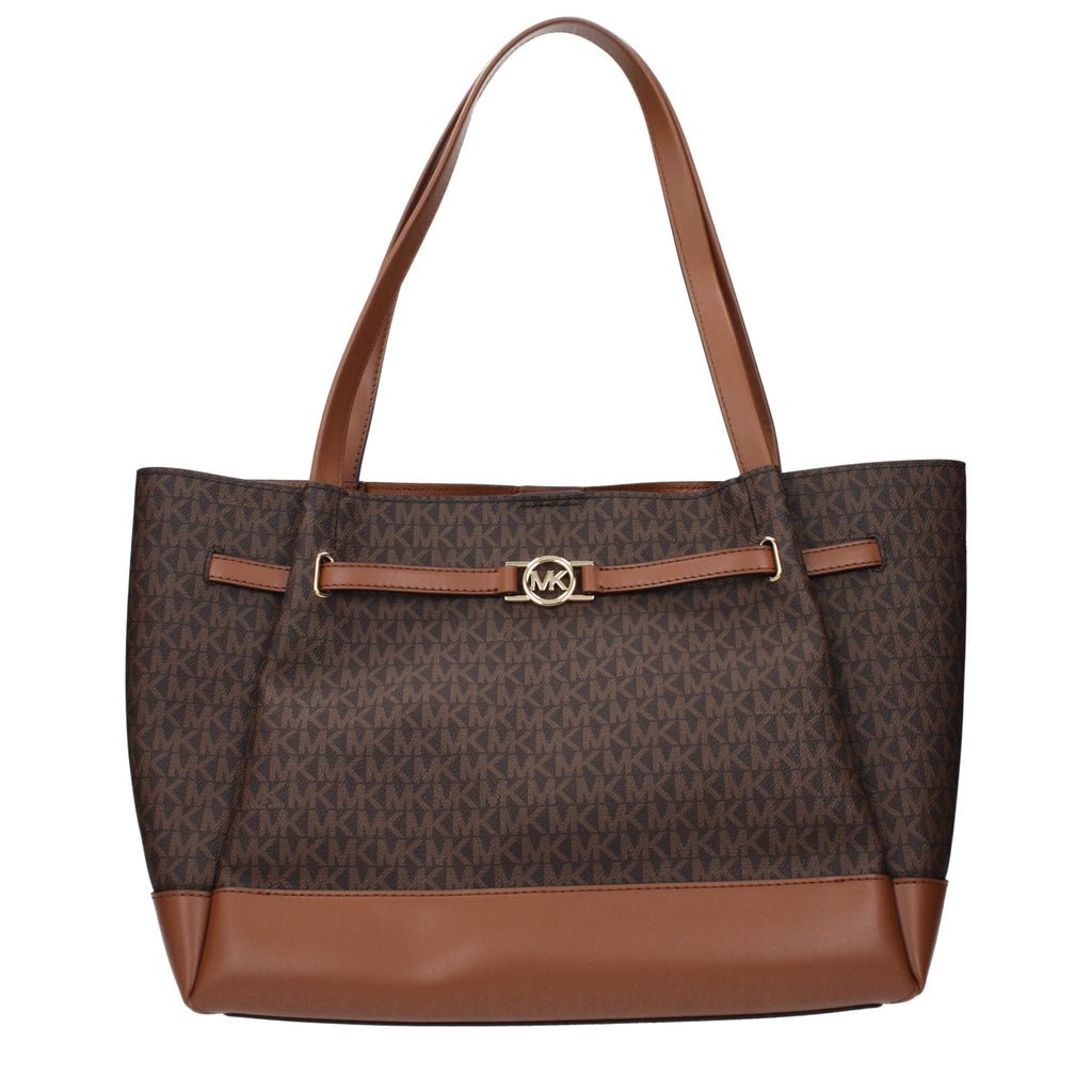 Michael Kors Brown Fabric Shoulder Bags