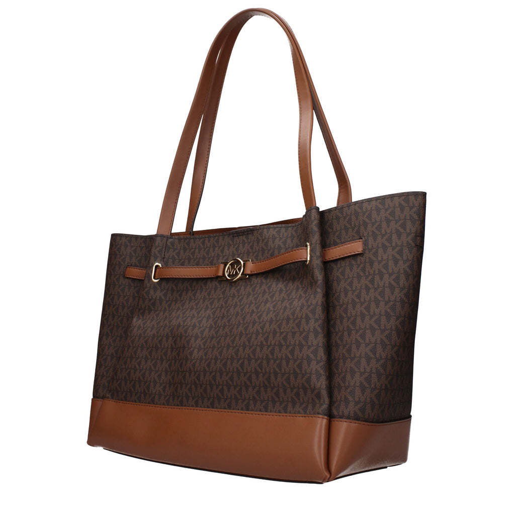 Michael Kors Brown Fabric Shoulder Bags