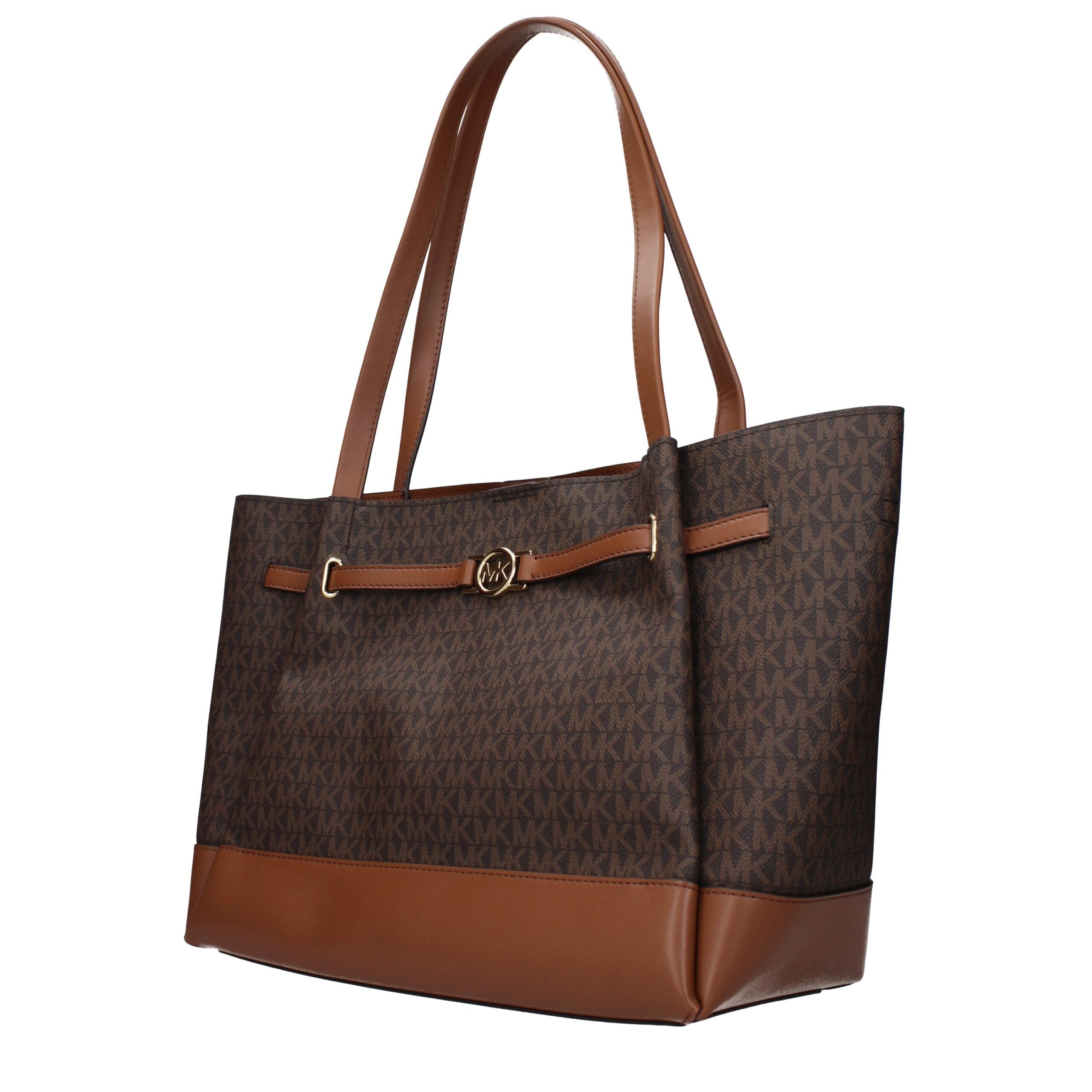 Michael Kors Brown Fabric Shoulder Bags