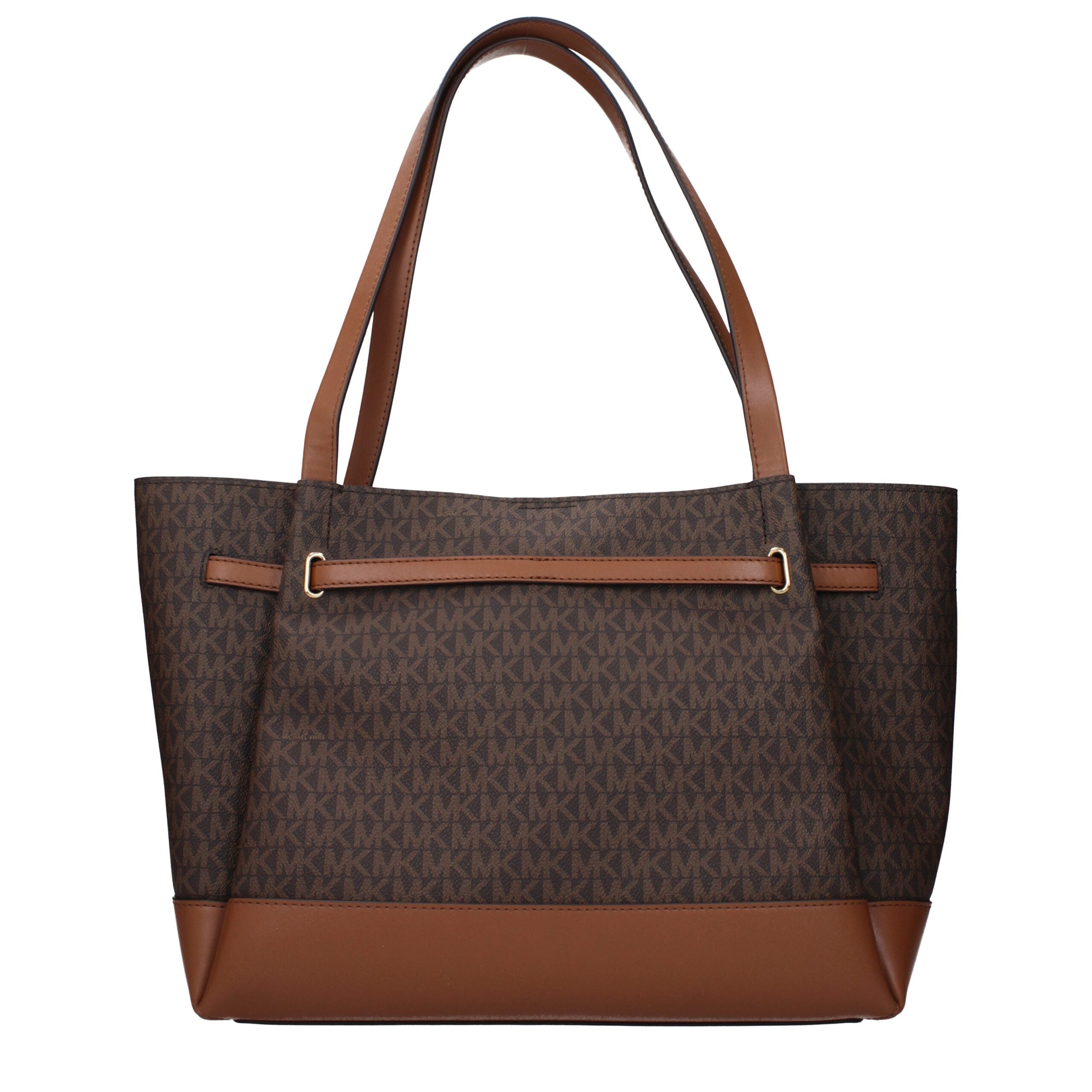 Michael Kors Brown Fabric Shoulder Bags
