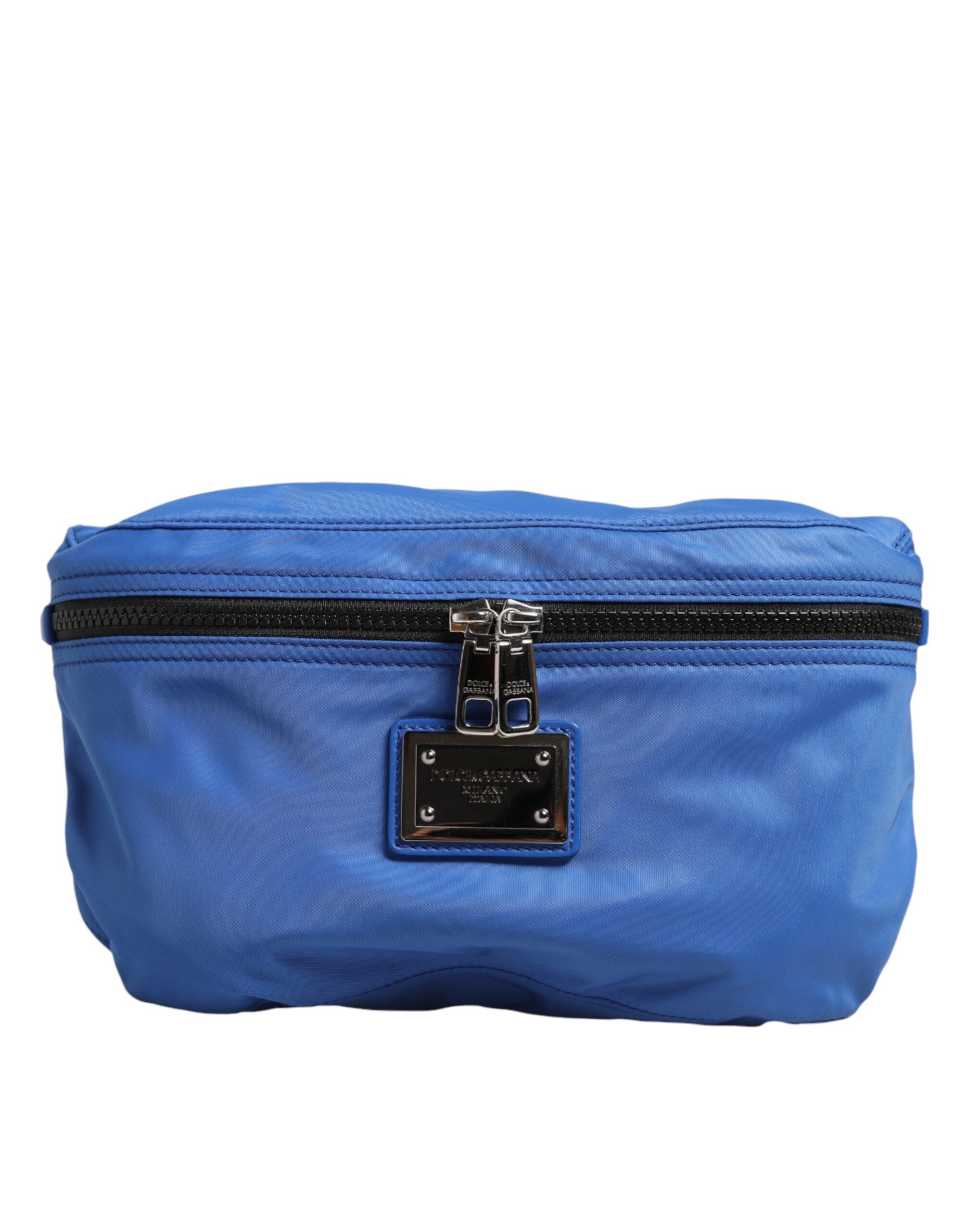 Dolce & Gabbana Blue Logo Plaque  Waist Fanny Pack Men's Borse Bag