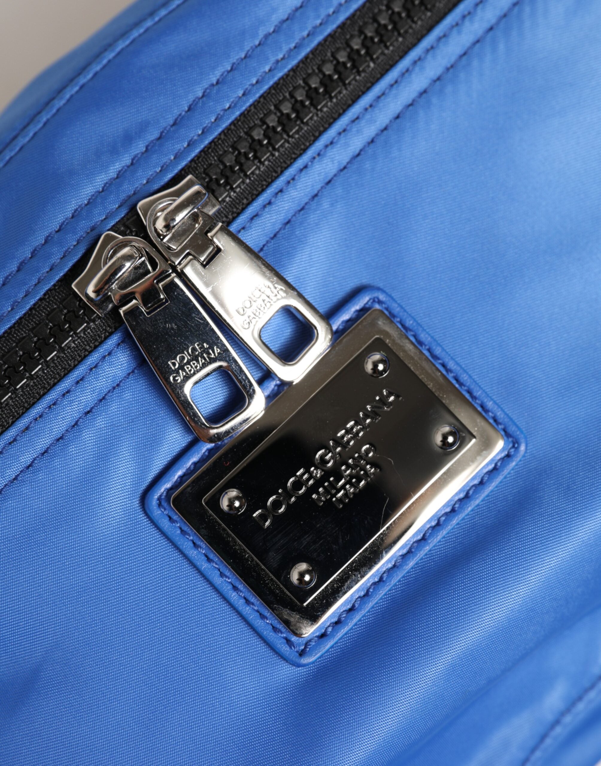 Dolce & Gabbana Blue Logo Plaque  Waist Fanny Pack Men's Borse Bag