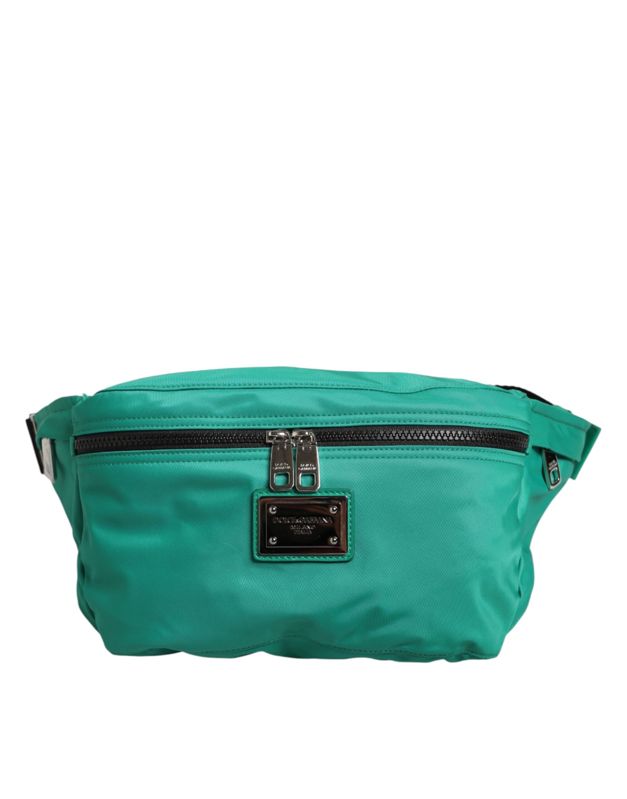 Dolce & Gabbana Green Logo Plaque  Waist Fanny Pack Men's Borse Bag