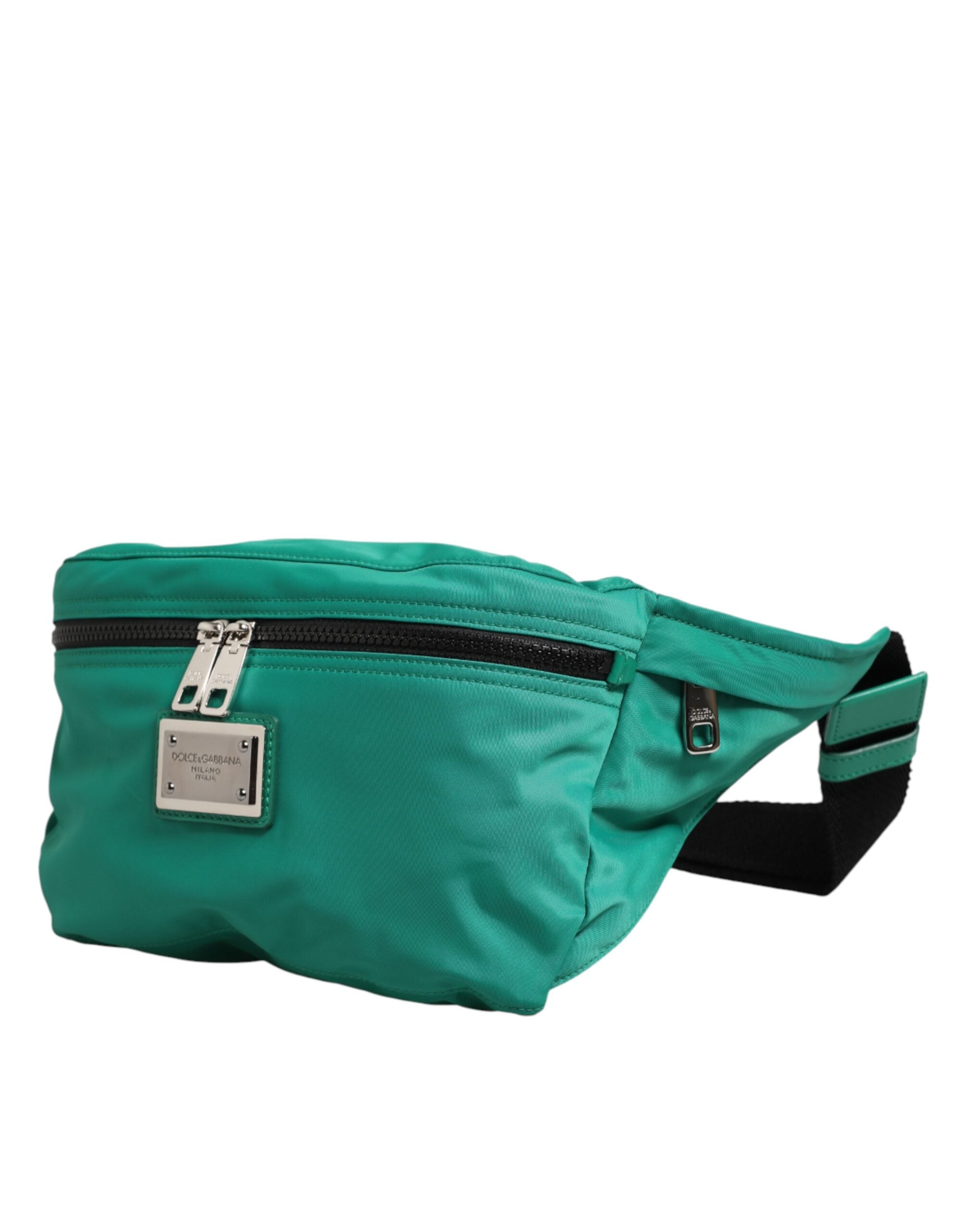 Dolce & Gabbana Green Logo Plaque  Waist Fanny Pack Men's Borse Bag