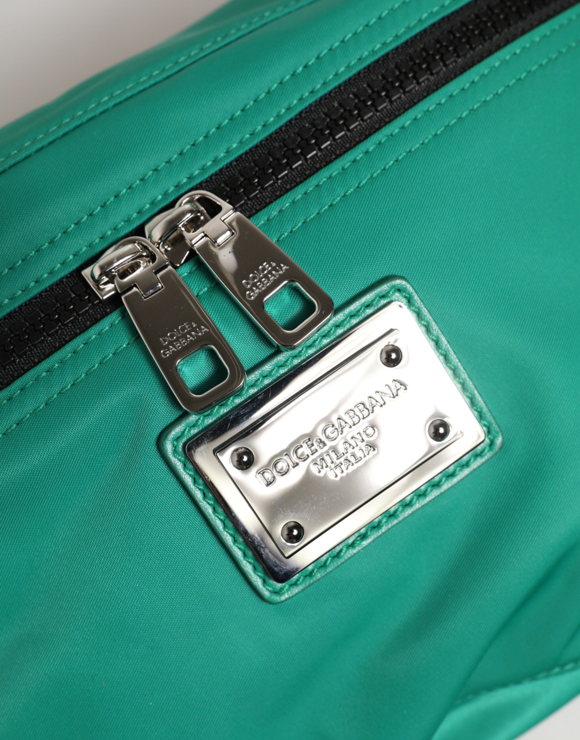 Dolce & Gabbana Green Logo Plaque  Waist Fanny Pack Men's Borse Bag
