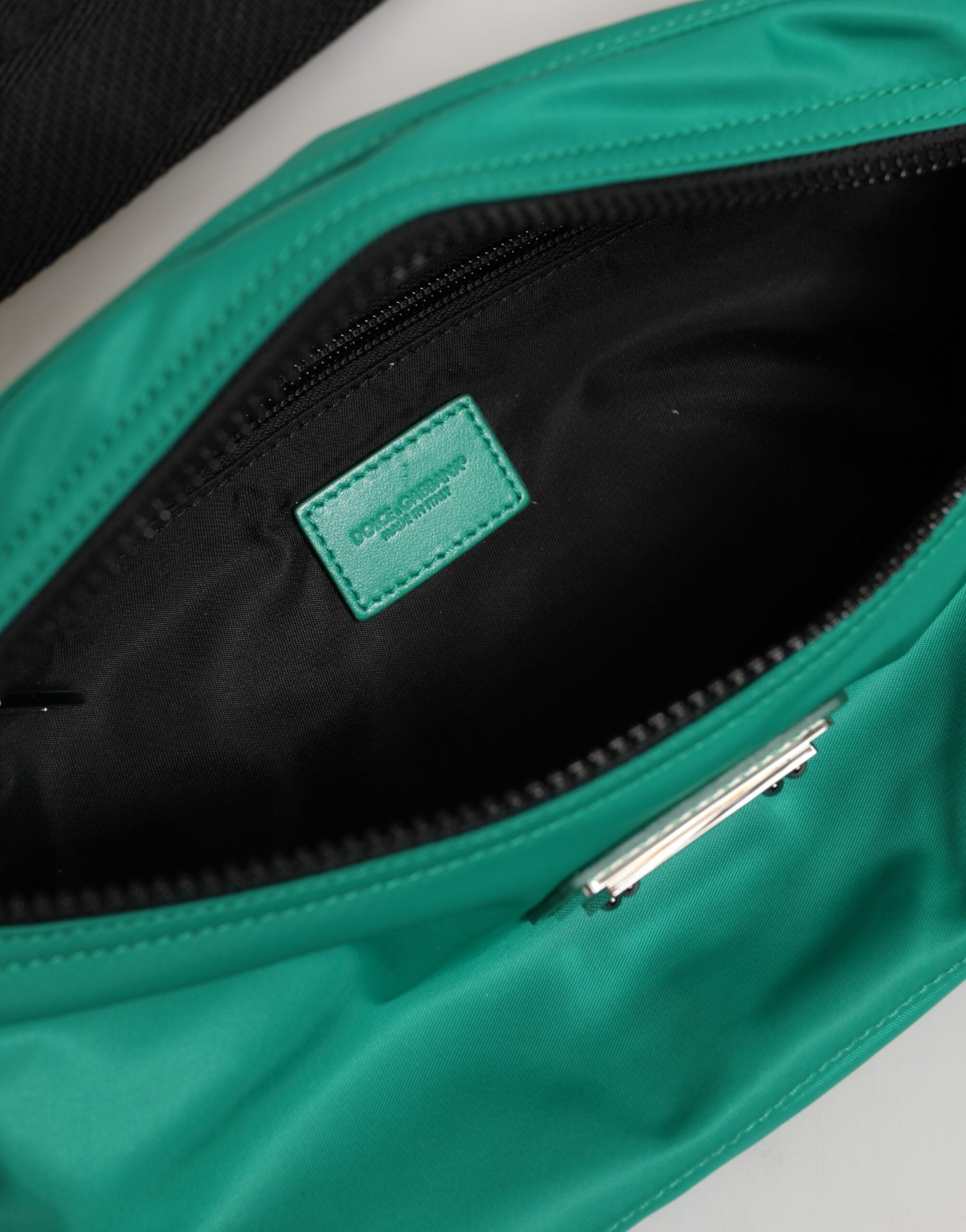 Dolce & Gabbana Green Logo Plaque  Waist Fanny Pack Men's Borse Bag