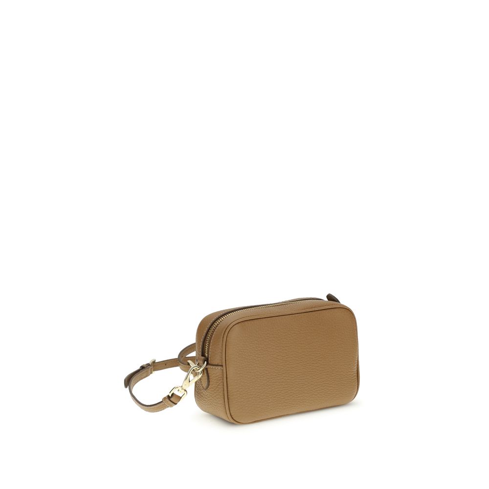 Prada Beige  Leather Bos Taurus Shoulder Bag