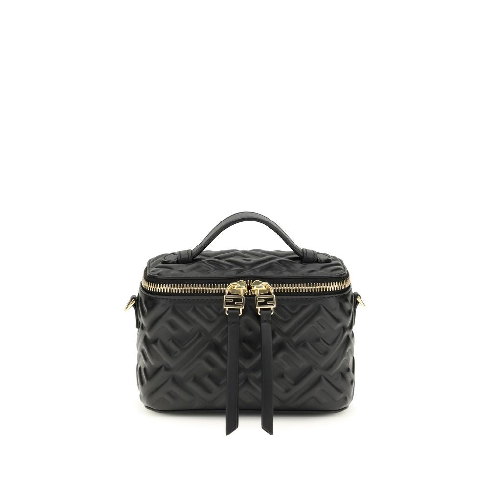 Fendi Black  Leather Bos Taurus Shoulder Bag