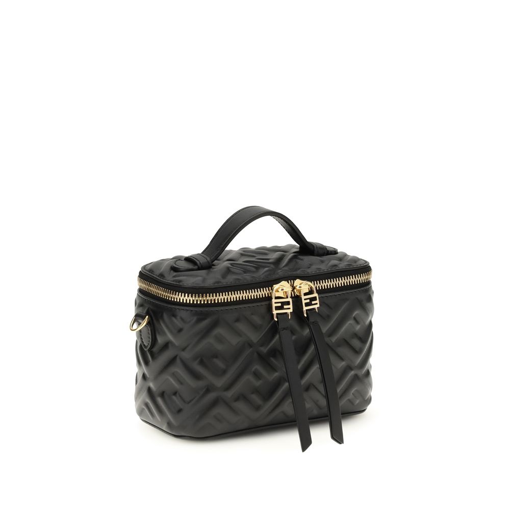Fendi Black  Leather Bos Taurus Shoulder Bag
