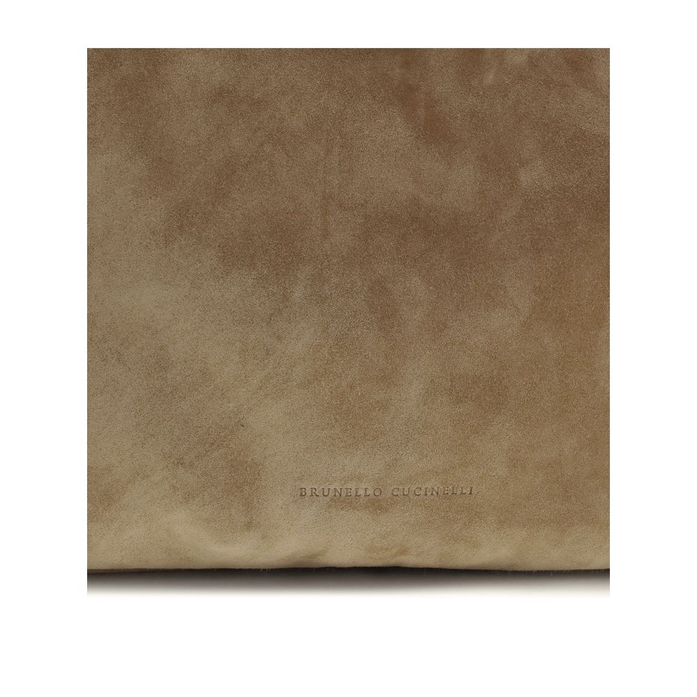 Brunello Cucinelli Beige  Leather Bos Taurus Handbag