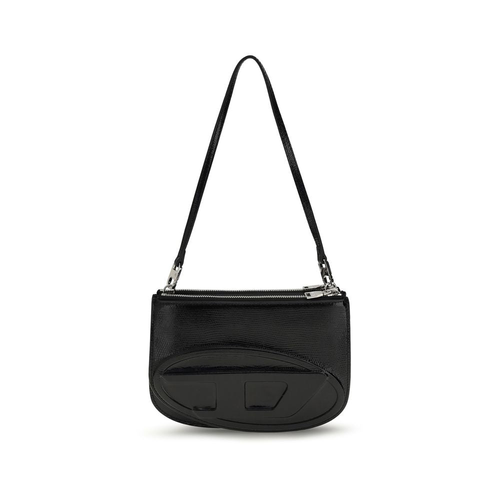 Diesel Black  Leather Bos Taurus Shoulder Bag