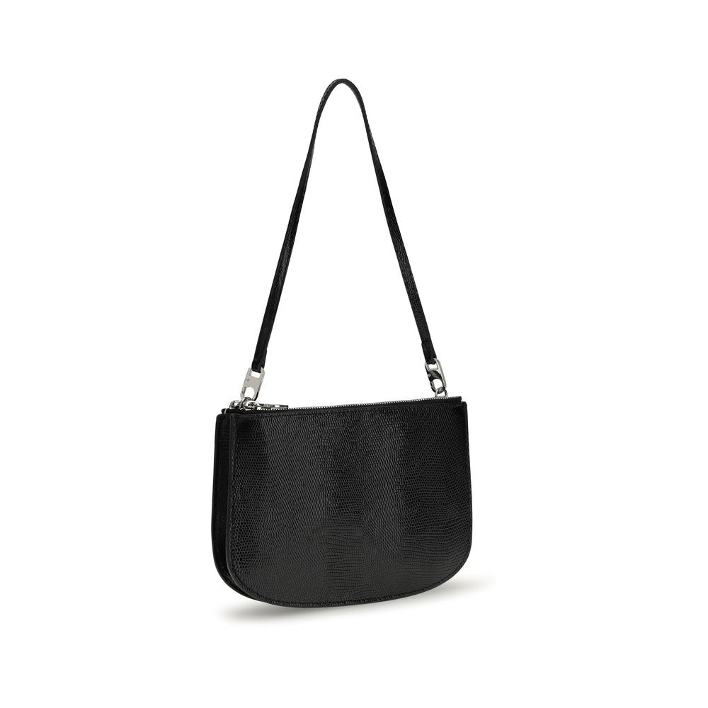Diesel Black  Leather Bos Taurus Shoulder Bag