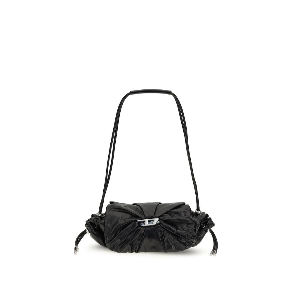 Diesel Black  Leather Bos Taurus Shoulder Bag