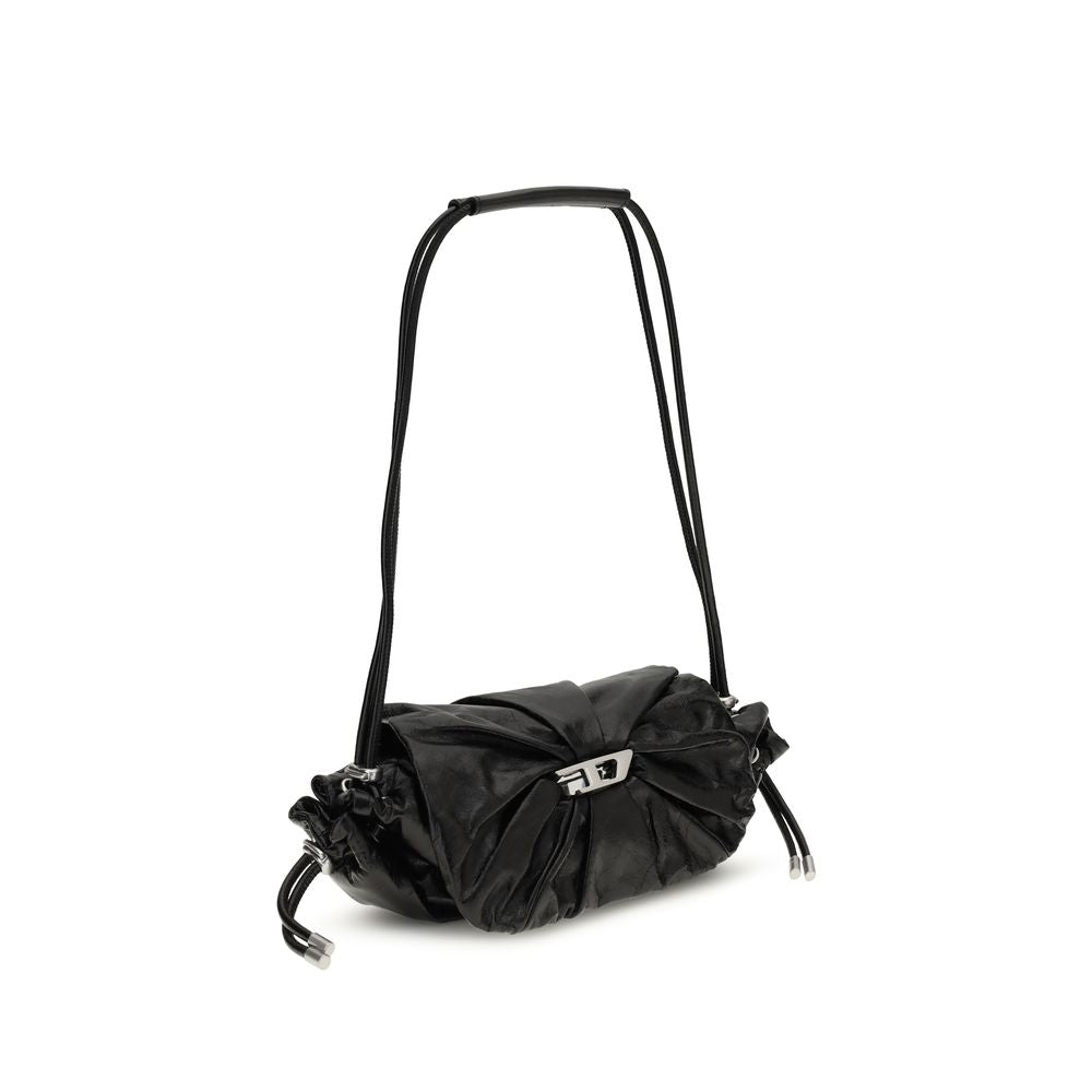 Diesel Black  Leather Bos Taurus Shoulder Bag