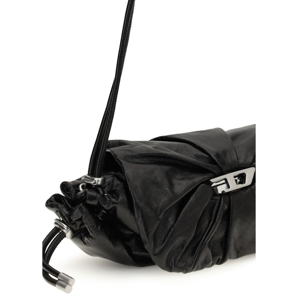 Diesel Black  Leather Bos Taurus Shoulder Bag