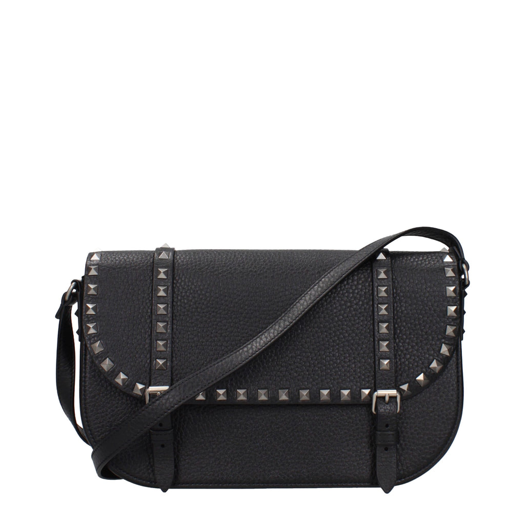 Valentino Garavani Black Leather Crossbody Bag