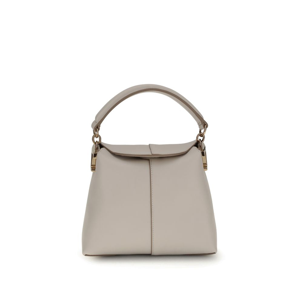 Tod's White  Leather Bos Taurus Shoulder Bag