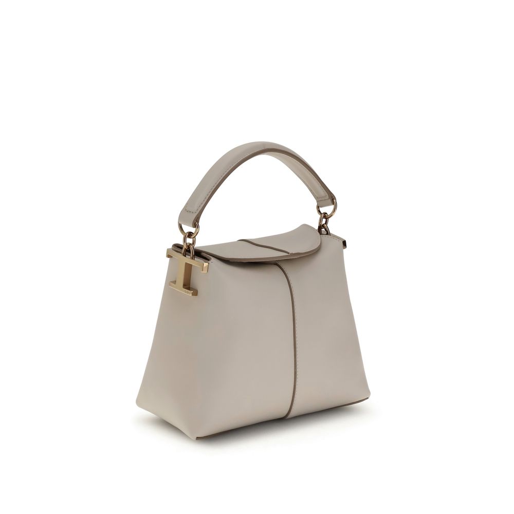 Tod's White  Leather Bos Taurus Shoulder Bag