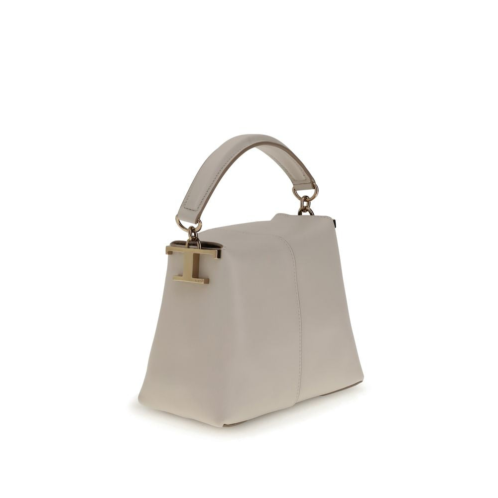 Tod's White  Leather Bos Taurus Shoulder Bag
