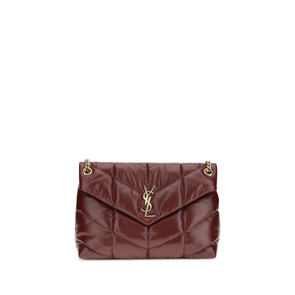 Saint Laurent Bordeaux  Leather Bos Taurus Shoulder Bag