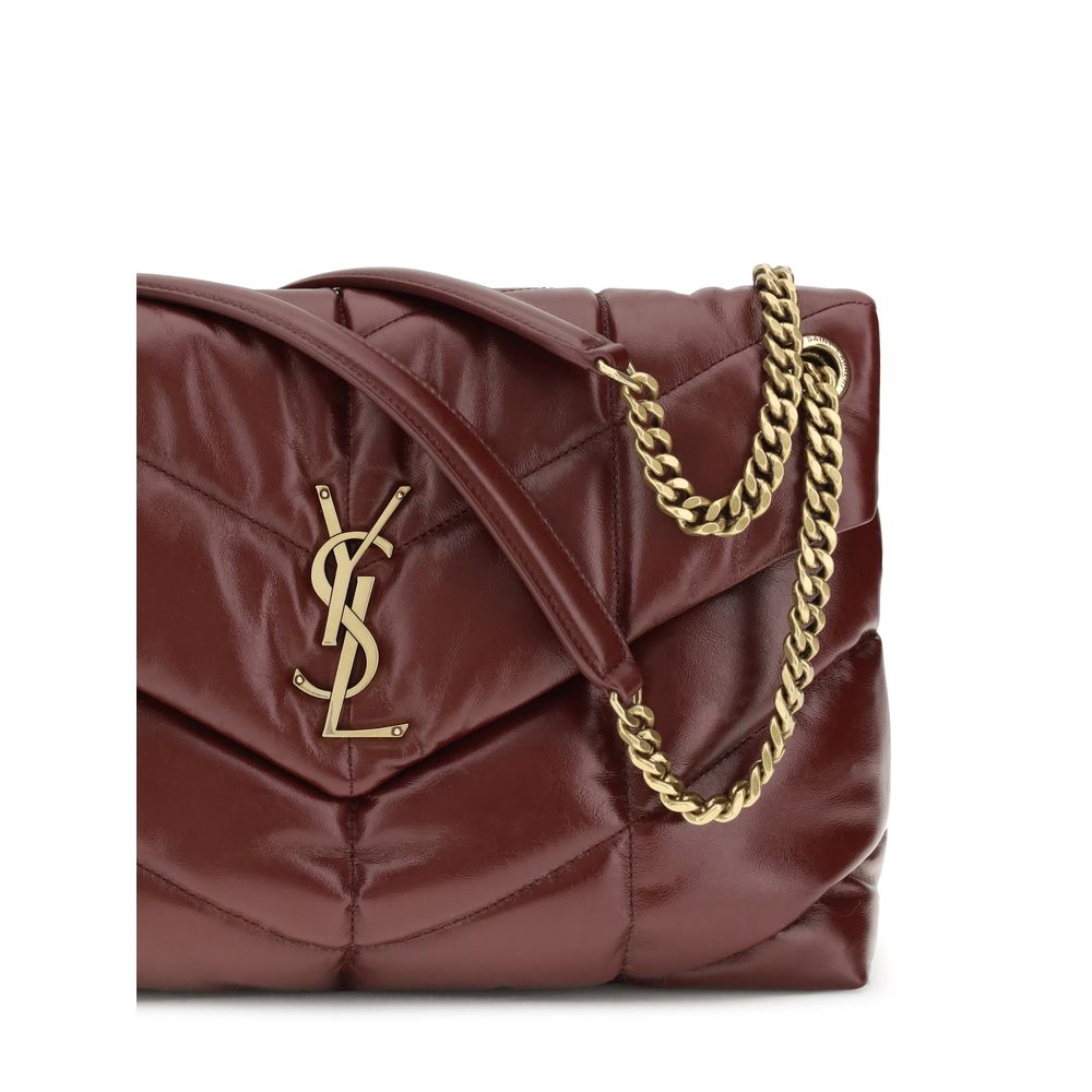 Saint Laurent Bordeaux  Leather Bos Taurus Shoulder Bag