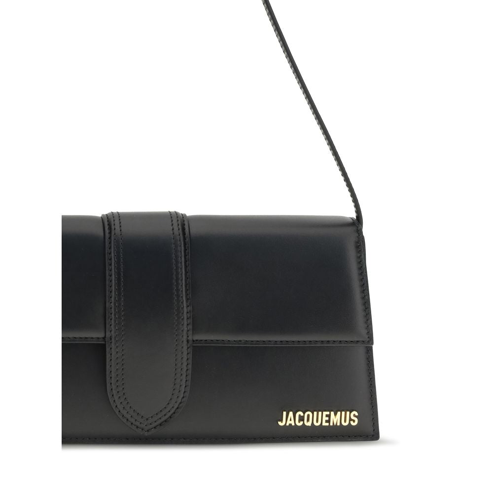 Jacquemus Black  Leather Bos Taurus Shoulder Bag