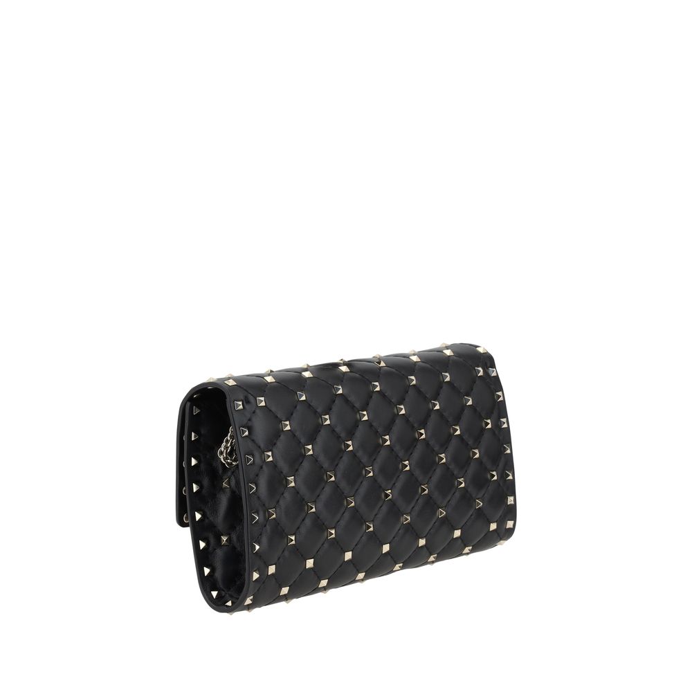 Valentino Garavani Black  Leather Bos Taurus Shoulder Bag