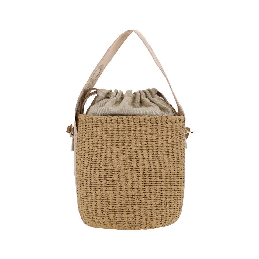 Chloé Beige Raffia Shoulder Bag