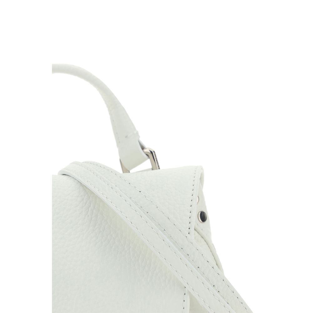 Zanellato White Calf Leather Bos Taurus Shoulder Bag
