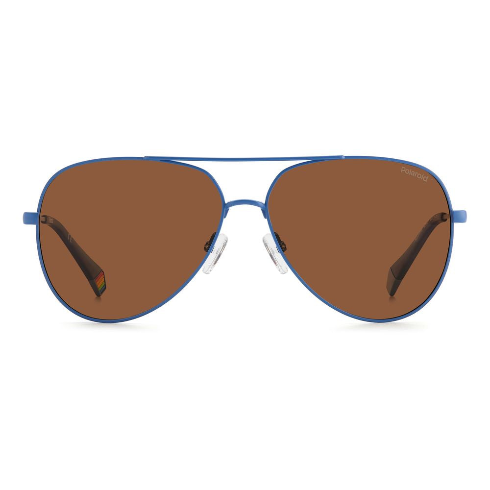Polaroid Blue Stainless Steel Sunglasses