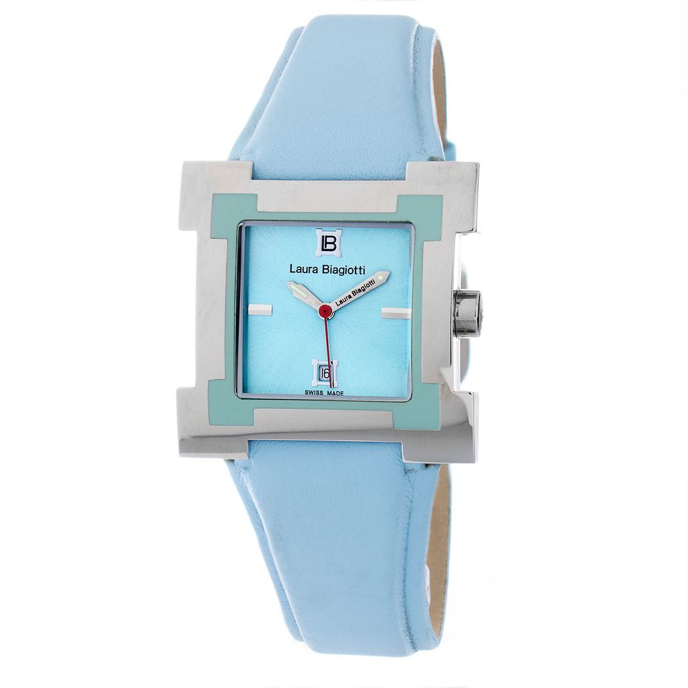 Laura Biagiotti Blue Leather Dress Watch