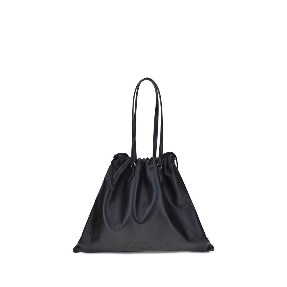 Jimmy Choo Black Calf Leather Bos Taurus Shoulder Bag